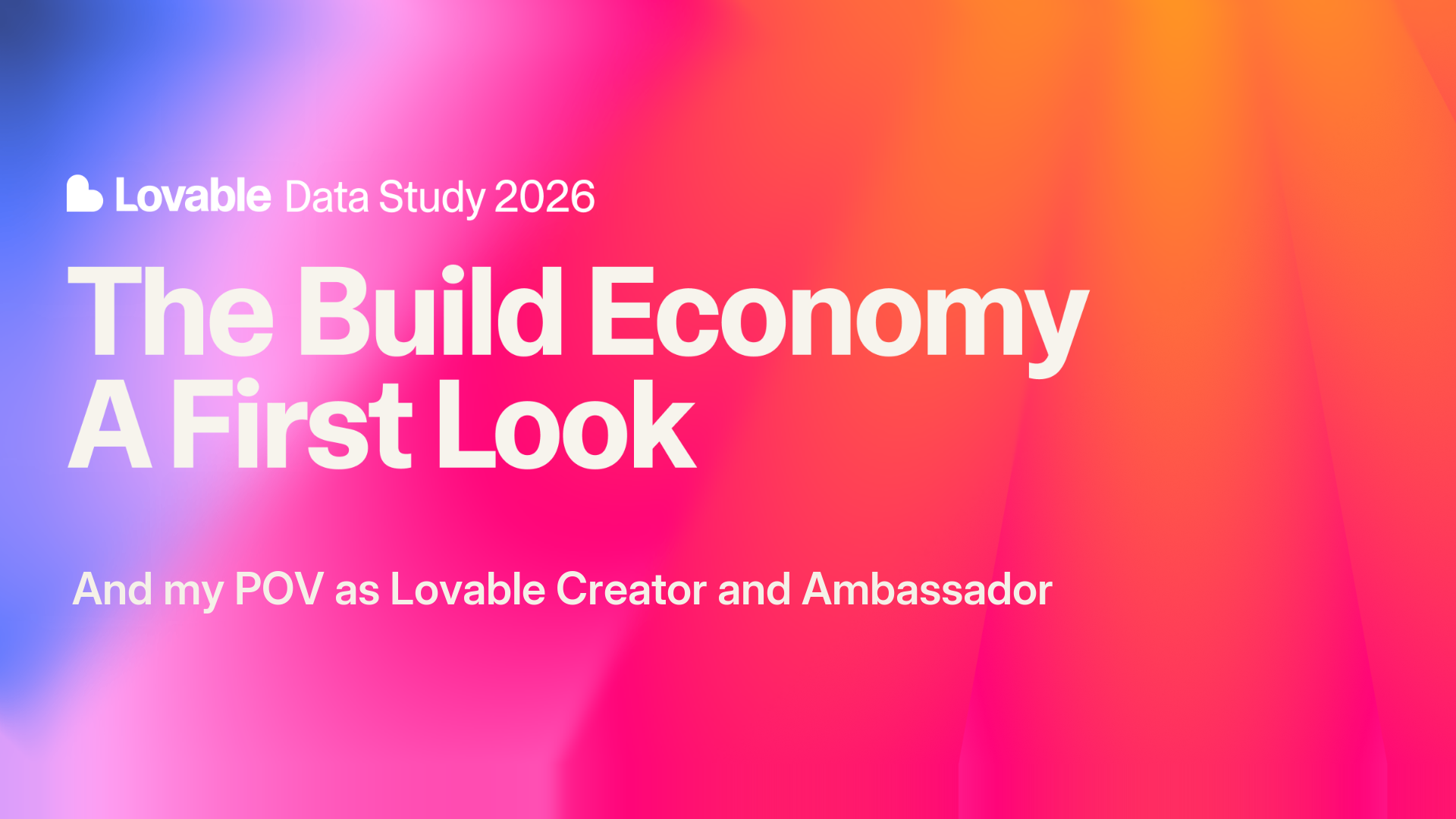 Lovable Build Economy Report 2026 cover